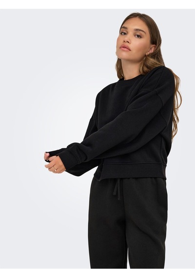 Only Onlbest Lıfe L/s Crew Neck Swt Noos Kadın Black Sweatshirt - 15338727 Siyah