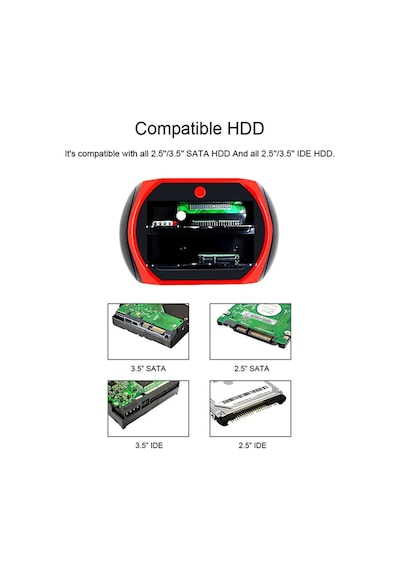 Sirius All in One 2.5-3.5" HDD IDE Sata Dock Station Harddisk Okuyucu