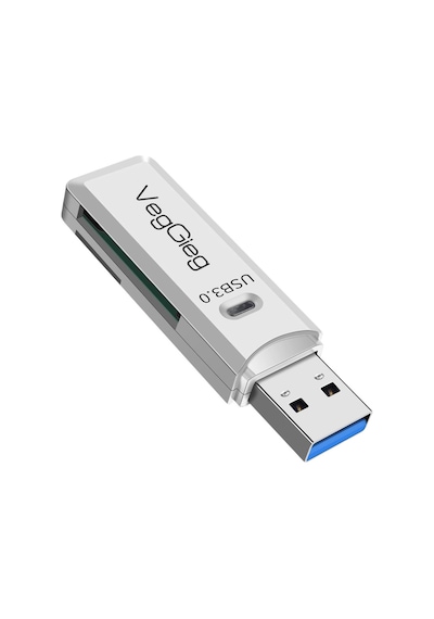 Veggieg Usb 3.0 Sd Ve Micro Sd Hafıza Kart Okuyucu Beyaz