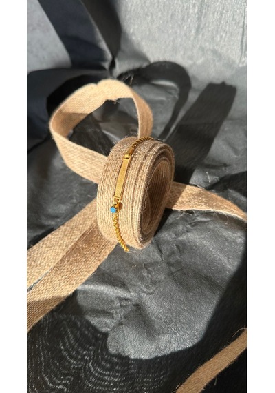 Yamaner Kuyumculuk Unisex Bebek Künyesi Altın Bileklik Sarı Altın