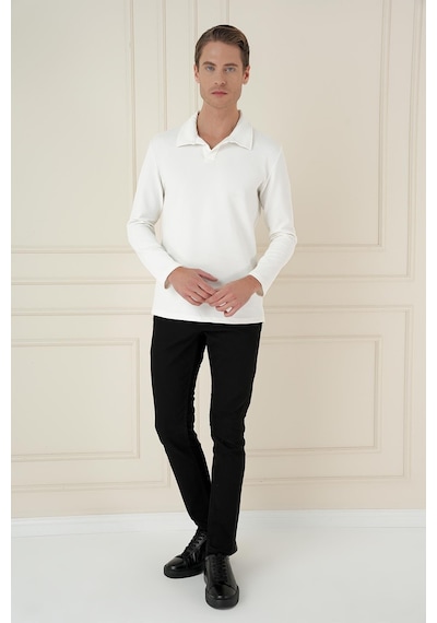 Efor Ts 890 Slim Fit Ekru Spor T-shirt Ekru