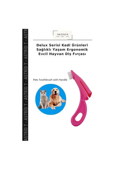Delux Serisi Kedi Ürünleri Sağlıklı Yaşam Ergonomik Evcil Hayvan Diş Fırçası