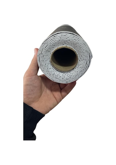 60cm X 280cm 1 Adet Kendinden Yapışkanlı Kömür Gri Lambiri Desenli Duvar Paneli Kağıdı Gs8002 Koyu Gri