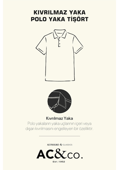 Ac&Co / Altınyıldız Classics Erkek Siyah Slim Fit Dar Kesim Polo Yaka Tişört 4A4820200001SyhXL Siyah