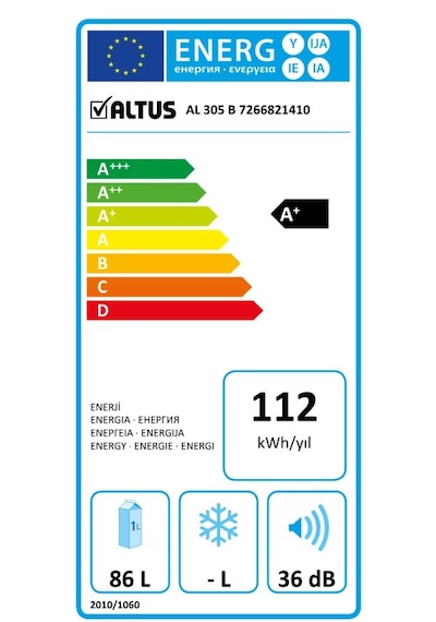 Altus Al 305 Be Tezgah Seviyesi Statik Buzdolabı