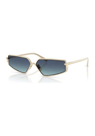 Tiffany Co. Tf 3113kb 62239s 60 Kadın Geometrik Gold Degrade Metal Güneş Gözlüğü Altın