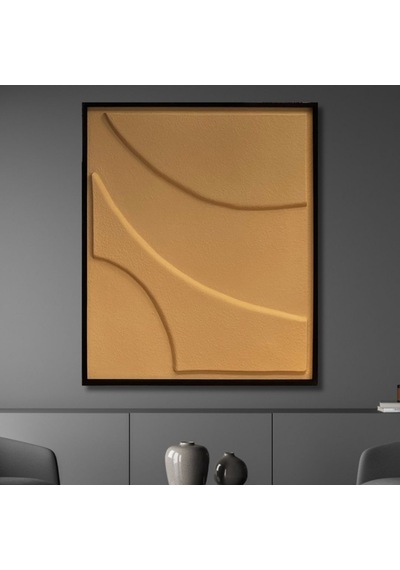 Minimalist Dekorasyon İçin 3d Kum Dokulu Soyut Sanat Tablosu, Evinize Derinlik -50109