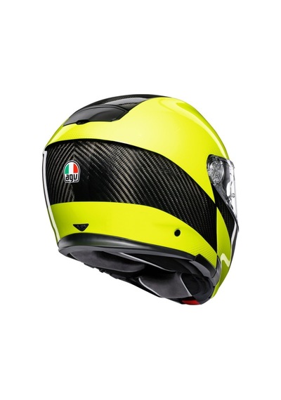 Agv Sport Carbon Yellow Modular Çene Açılır Kask Sarı - Siyah