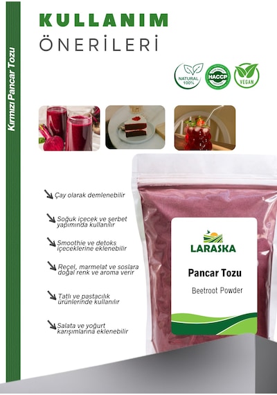 Kırmızı Pancar Tozu 250g Beetroot Powder Katkısız