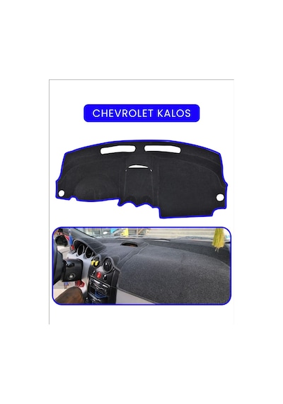 Chevrolet Kalos Torpido Koruma Halısı Mavi Kenar