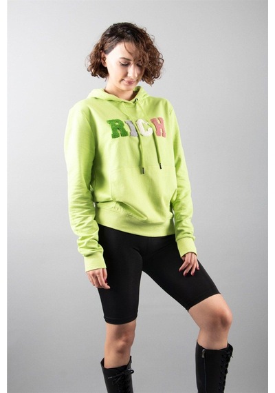 Yeşil 2 Iplik Kapüşonlu Sweatshirt Çok Renkli