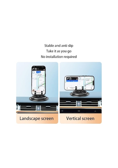 Telefon Standı Ve Telefon Tutucusu Vakumlu 360 Derece Dönebilir Son Derece Sağlam Tutan Araç Tutucu Telefon Standı Std-03 2 Mixed