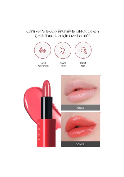 Missha Dare Rouge Sheer Sleek Yoğun Pigmentli Besleyici Nemli Bitişli Ruj 04 Cold Fever
