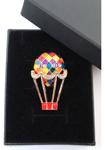 Uçan Balon Broş. Taşlı Tasarım Broş. Yaka İğnesi Broş. Kadın Broş. Erkek Broş. Broş. Unisex Çok Renkli
