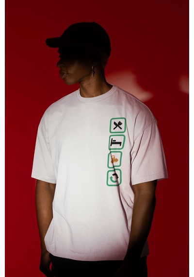 Eat Sleep Gym Repeat Bodybuilding Sırt Baskılı Unisex Oversize Fi Beyaz
