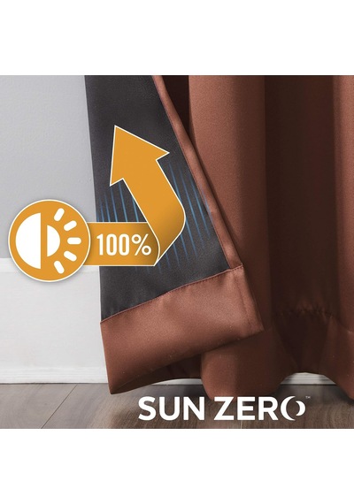 Nordic 2'li Paket Tiyatro Sınıfı Extreme Total Blackout Gromet Perde Panel Çifti, 132 Cm X 160 Cm, Terakota