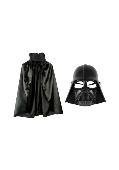 Çocuk Boy Yıldız Savaşları Wars Darth Vader Maskesi Ve 90 Cm Pelerin Seti Siyah