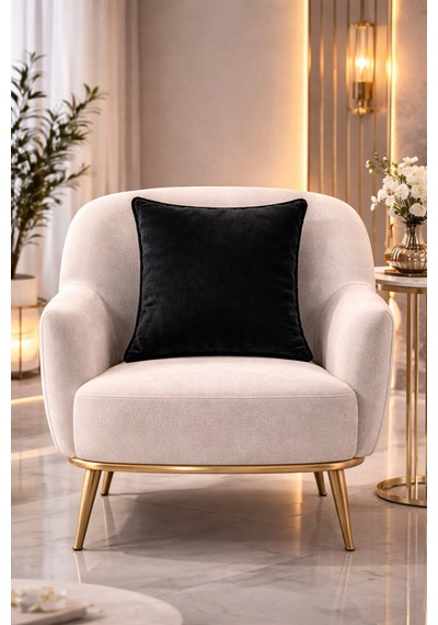 Dekoratif Kırlent Yastık, Modern Tasarım, Yumuşak Kumaş, Oturma Odası Koltuk Süs Yastığı Siyah - 841143533 Siyah