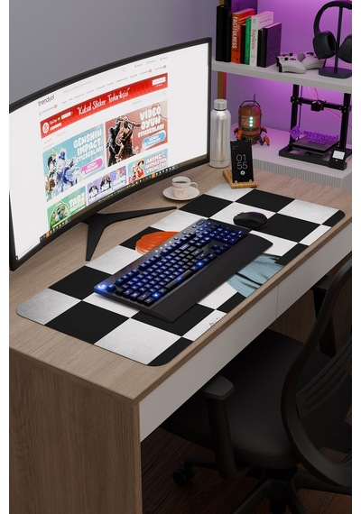 The Queen's Gambit V2 90x40 Xxl Gaming Kauçuk Kaymaz Taban Mouse Pad Fare Altlığı