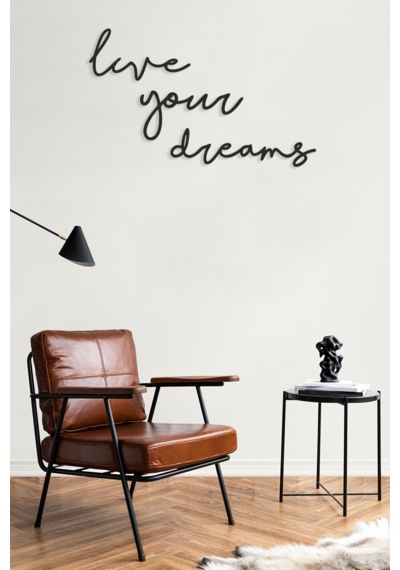 Live Your Dreams Dekoratif Duvar Yazısı Mdf Duvar Dekorasyon