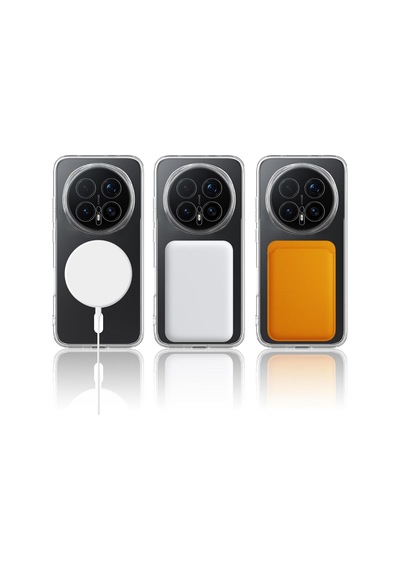 Caseonn Honor Magic 7 Pro Kılıf Magsafe Özellikli Sararmaz Kristal Sert Kapak Şeffaf