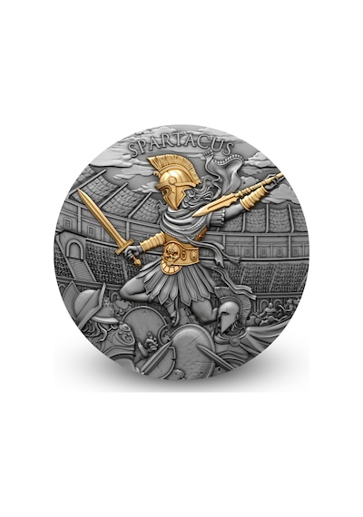 Agakulche Spartacus Altın Kaplama Ngc Sertifikalı Gümüş Sikke Coin