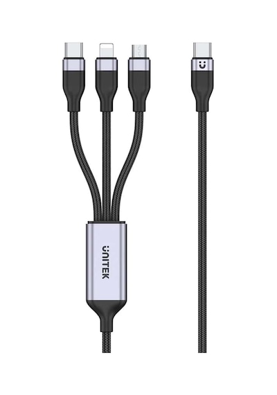 Unıtek Type-c 3in1 Hızlı Şarj Kablosu 1.5mt 20w Mıcro Usb, Type-c, Lıghtnıng C14101agy01-1.5m
