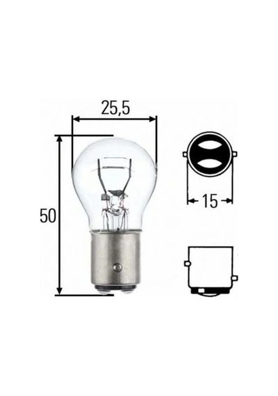 Super Stop Ampülü P21/5w 1016 Çift Duy Standart Günışık - 12v-1723