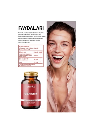 Vitanil's Cranberry 30 Kapsül