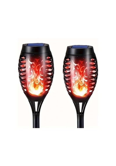 12 Ledli Alevli Solar Bahçe Aydınlatma Bx40