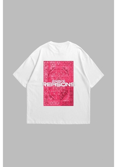 Startmore Vırtual Tracks Baskılı Oversize Unisex Beyaz Beyaz