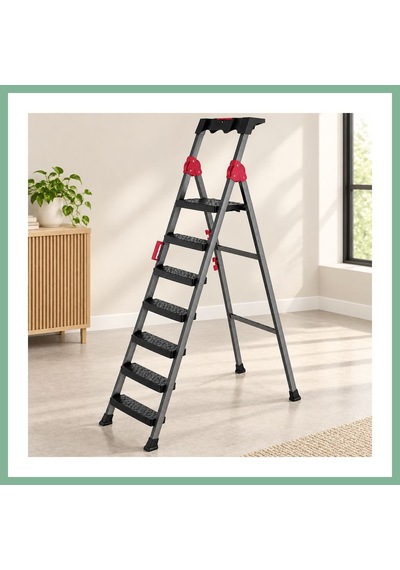 Bşkvirgo 6+1 Basamaklı Metal Merdiven 150 Kg Taşıma Bsk2026 Standart
