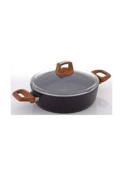 Bonera Vogue Granit 32 Cm Karnıyarık Tencere Ahşap Kulp