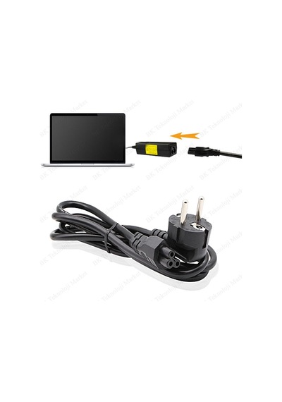 Notebook Şarj Adaptörü 3Lü Yonca Power Güç Kablosu - 1.5 Metre