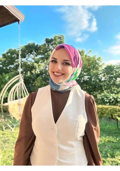 Moda Kaşmir Palet Desen Bambu Eşarp Eflatun