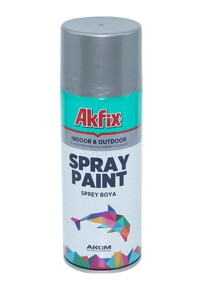 Akfix Sprey Boya Silver Efect Chome Efect Gümüş Efect 400Ml