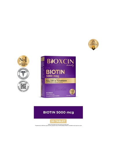 Tr Biotin 5000 Mcg Saç Ve Tırnak Sağlığı İçin Biotin Bitkinlik Ve Enerji Metabolizması Desteği 30 Tablet