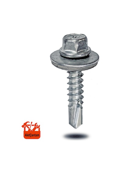 Trapez Vida Çatı Vidası Pullu Vida 5.5 x 60 MM 50 Adet