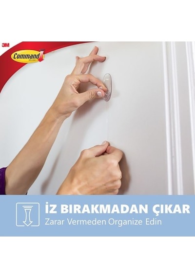 3M Command 17091 Şeffaf Askı Orta Boy