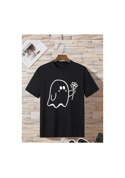 Nevermind Sevgili Kombin Tişörtü Hayalet Baskılı Çift Kombini Unisex Oversi Siyah Nevermind Sevgili Kombin Tişörtü Hayalet Baskılı Çift Kombini Unisex Oversi Siyah