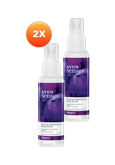 Avon Velvet Seduction Yaban Mersini ve Orkide Kokulu Vücut Spreyi 2 x 100 ML