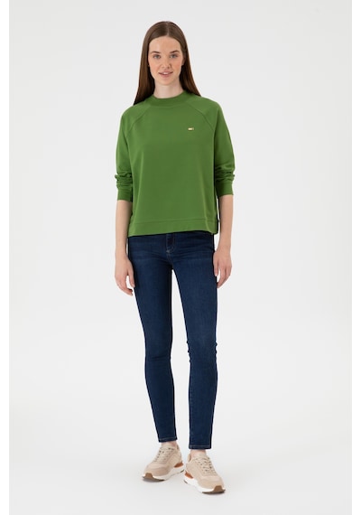U.S. Polo Assn. Kadın Yeşil Regular Bisiklet Yaka Basic Sweatshırt 50313610-VR054