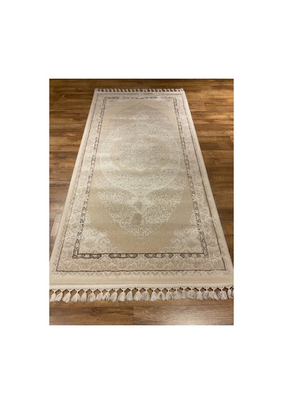 Delüks 7028 100x200 Vizon Halı Krem