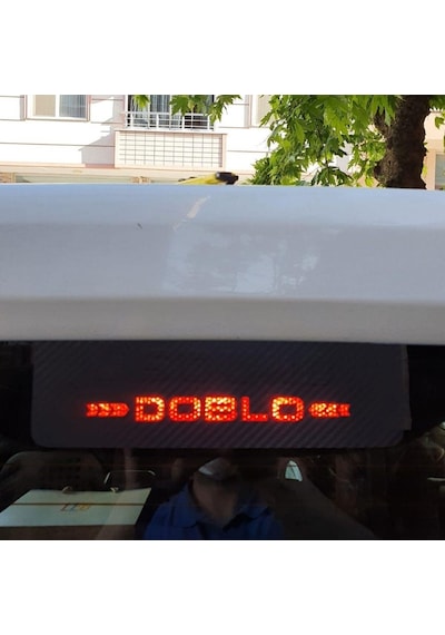 Fiat Doblo Karbon Arka Fren Stop Lambası Sticker 2011-2020