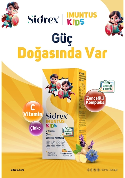 Imuntus Kids Portakal Aromalı C Vitamini, Çinko Ve Zencefilli Komplex İçeren Gıda Takviyesi 150ml