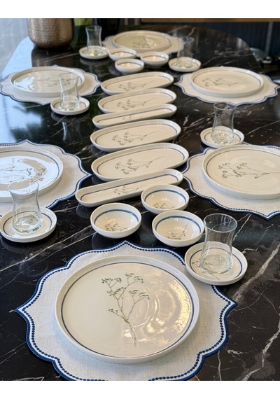 30 Parça Porselen Kahvaltı Takımı Lily-4724 Çok Renkli