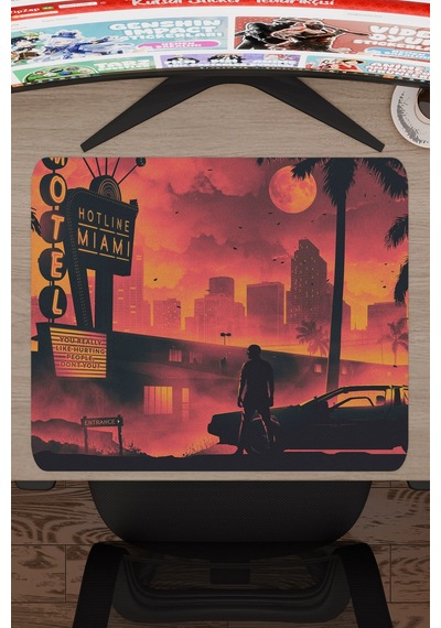 Hotline Miami Kaymaz Dikişli Kauçuk Oyuncu Mousepad V2 - 48x40 Xl Gaming Mouse Pad Fare Altlığı