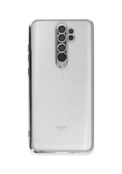 Redmi Note 8 Pro Kılıf Lensli Silikon - Gümüş İtdark37495