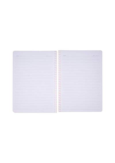 A4 Pet Spiralli Karton Kapaklı Defter 144 Yaprak - Çizgili - Turuncu Çok Renkli
