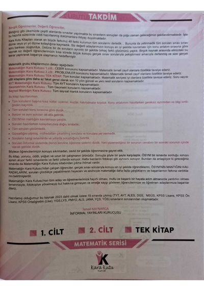 Kpss Matematiğin Kara Kutusu 2. Cilt Problem K.ö. Dijital Çözümlü Ösym Çıkmış Soru Bankası